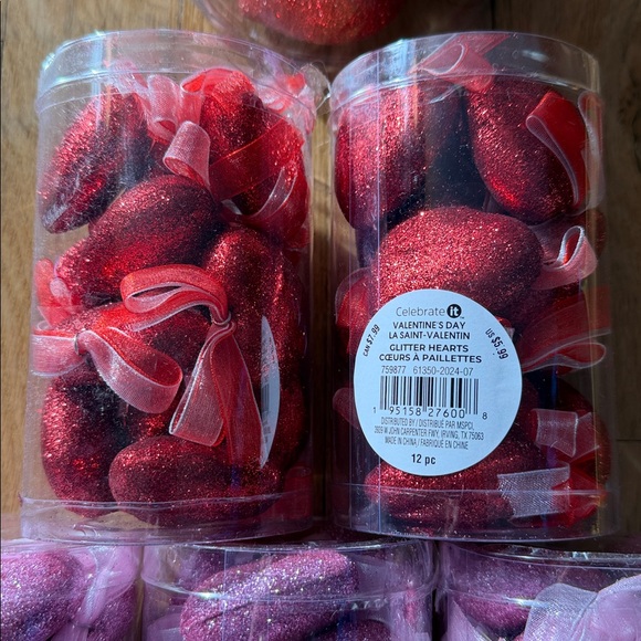 NWT Bundle of 6 Red and Pink Heart Ornaments Sets - 68pcs Total! ❤️💕 - Picture 6 of 11